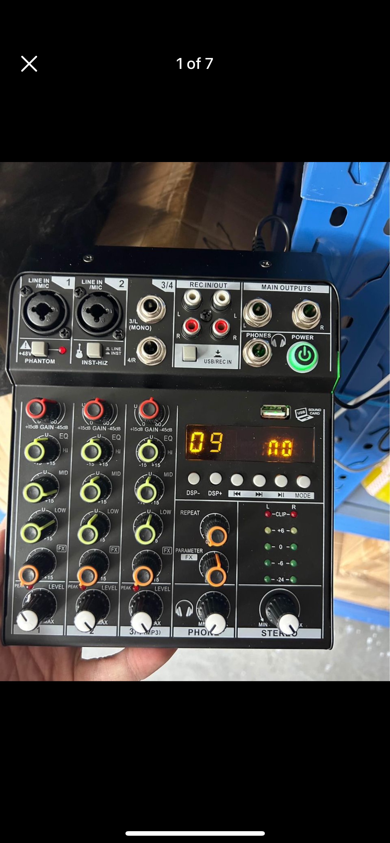 4 Channel mixing console with effect - photo 3