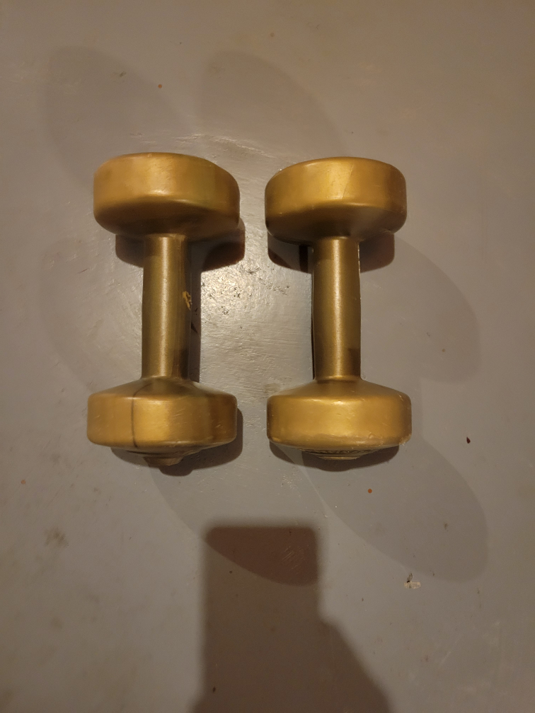 Gold Dumbbells