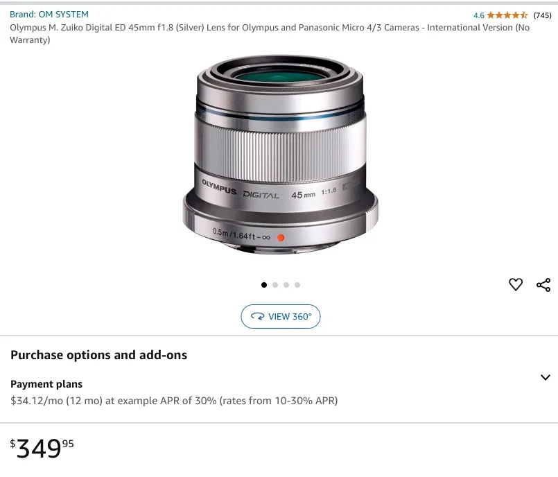 Olympus M.Zuiko Digital 45mm f/1.8 Lens image indicator(5)