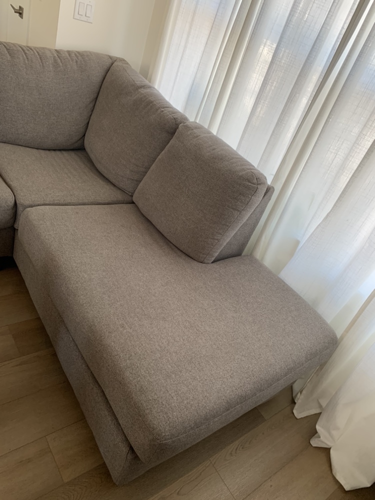 Grey Sectional Sofa with Chaise - photo 4