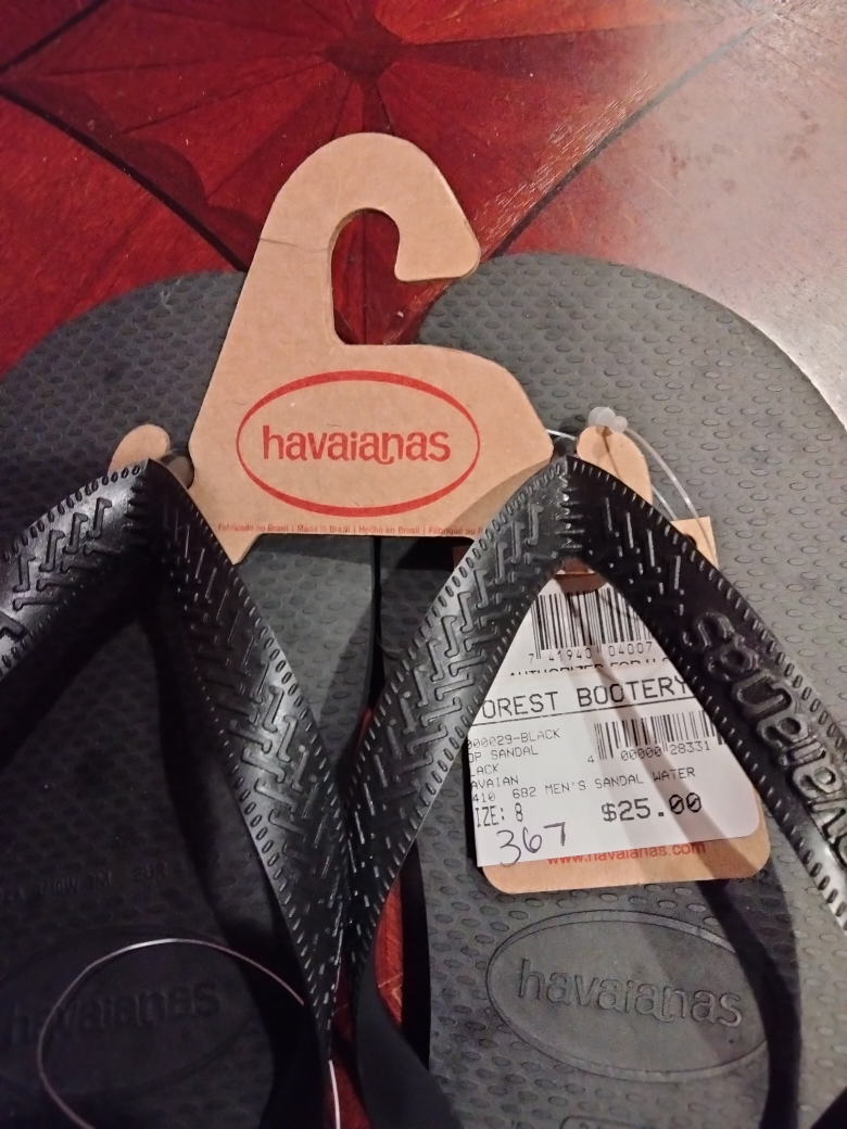 Havaianas Men's Black Flip Flops Size 8 - photo 5