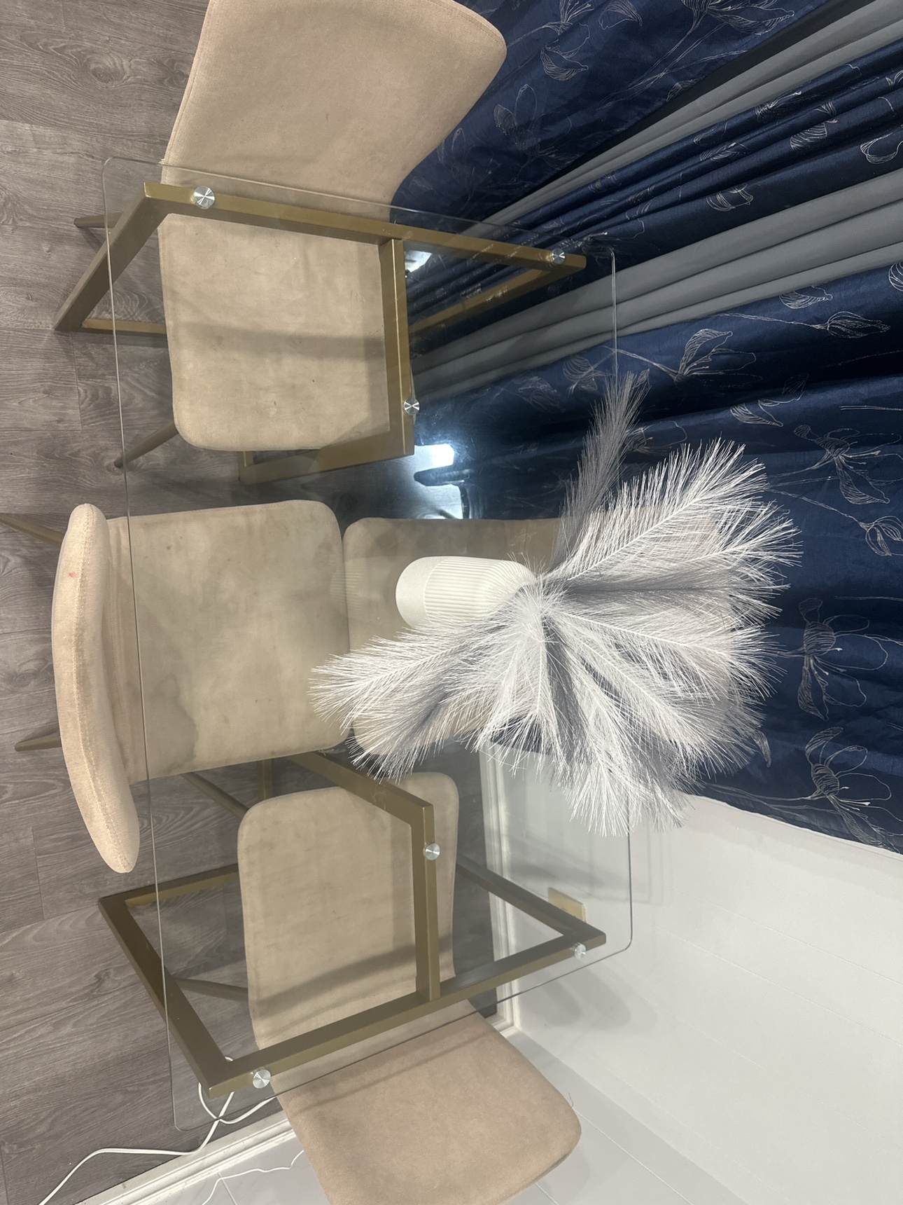 Glass Dining Table and Four Chairs - photo 2