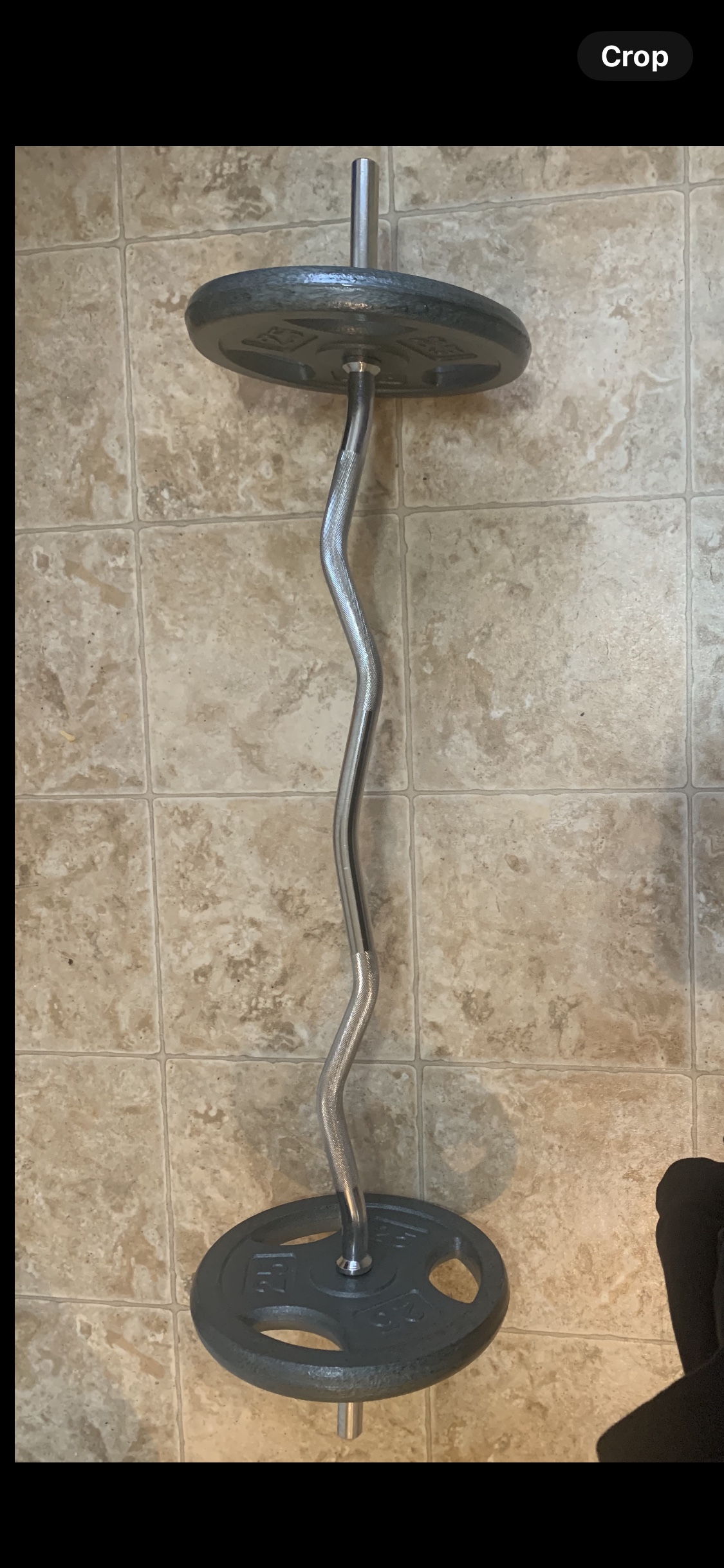 35lb Kettlebell and Curl Bar with 2x 25lb Plates - photo 2