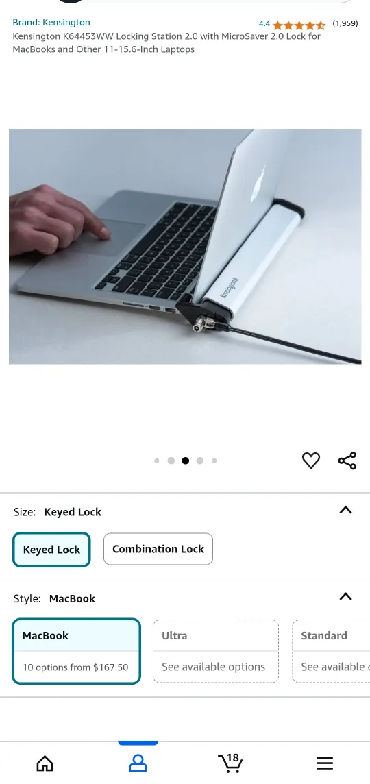 Laptop locking/ Kensington Macbook&other laptop Locking Station image indicator(2)