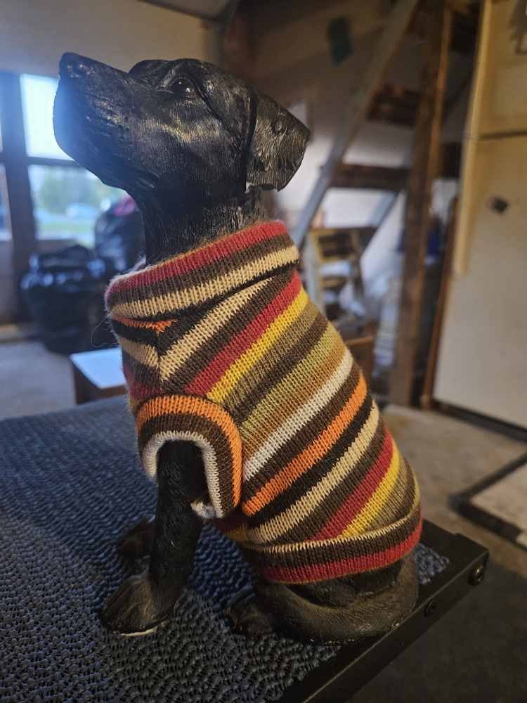 Black Dog Figurine