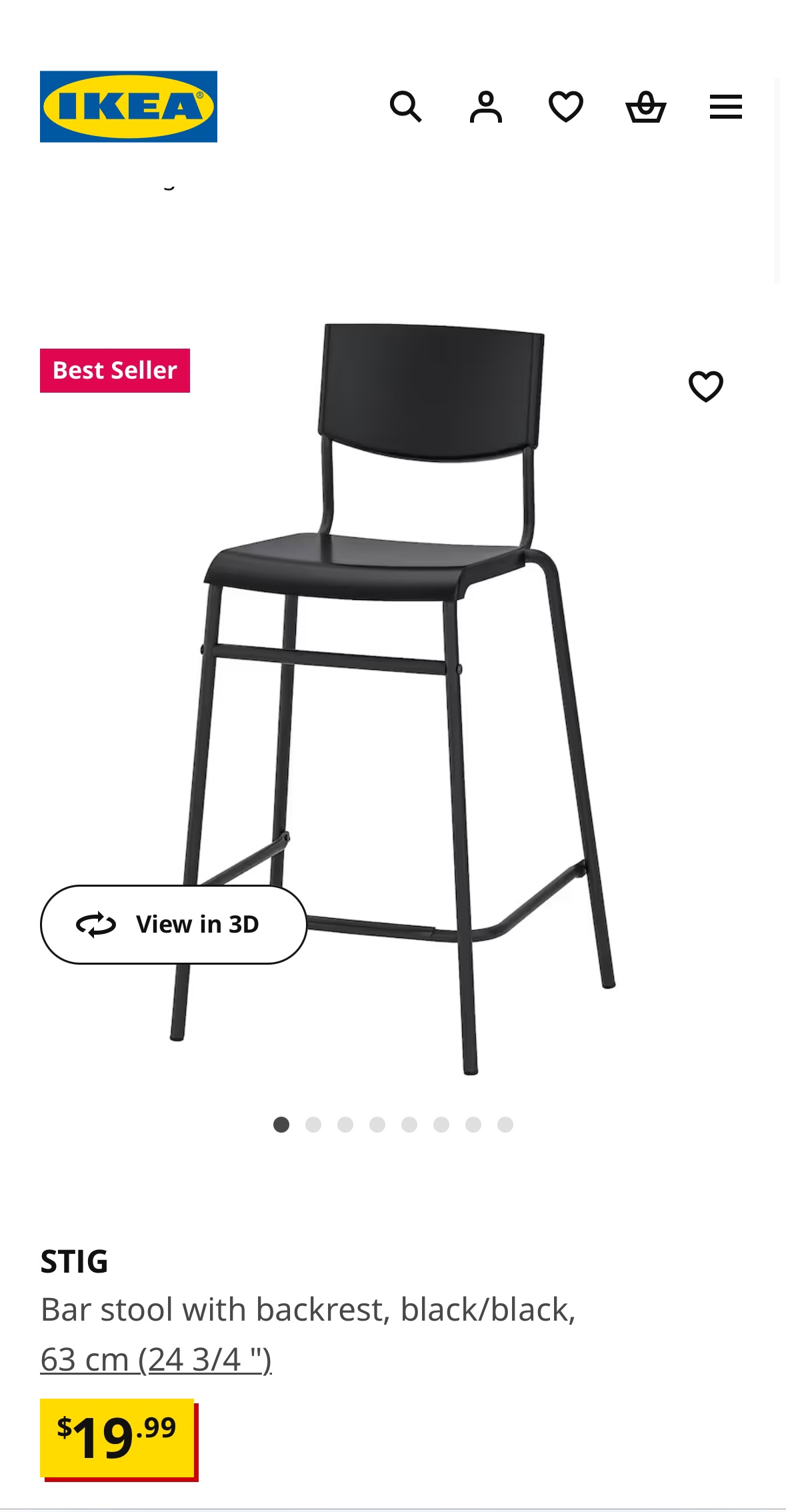 Black Bar Stools (Set of 2) - photo 2