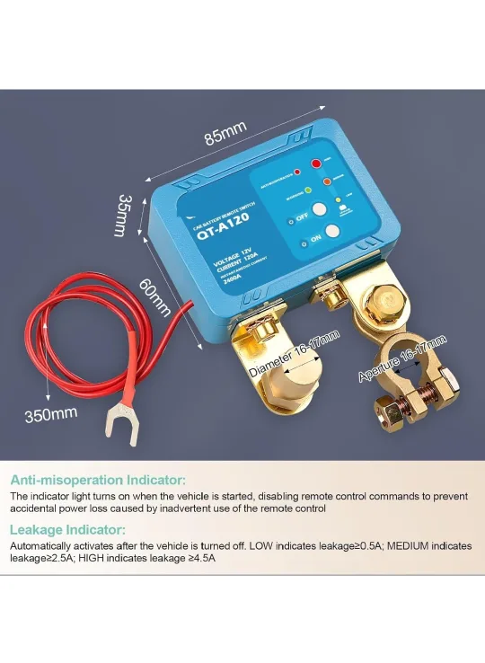 Car Battery Remote Switch image indicator(7)