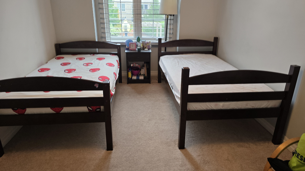 Twin Bed Frame with mattress