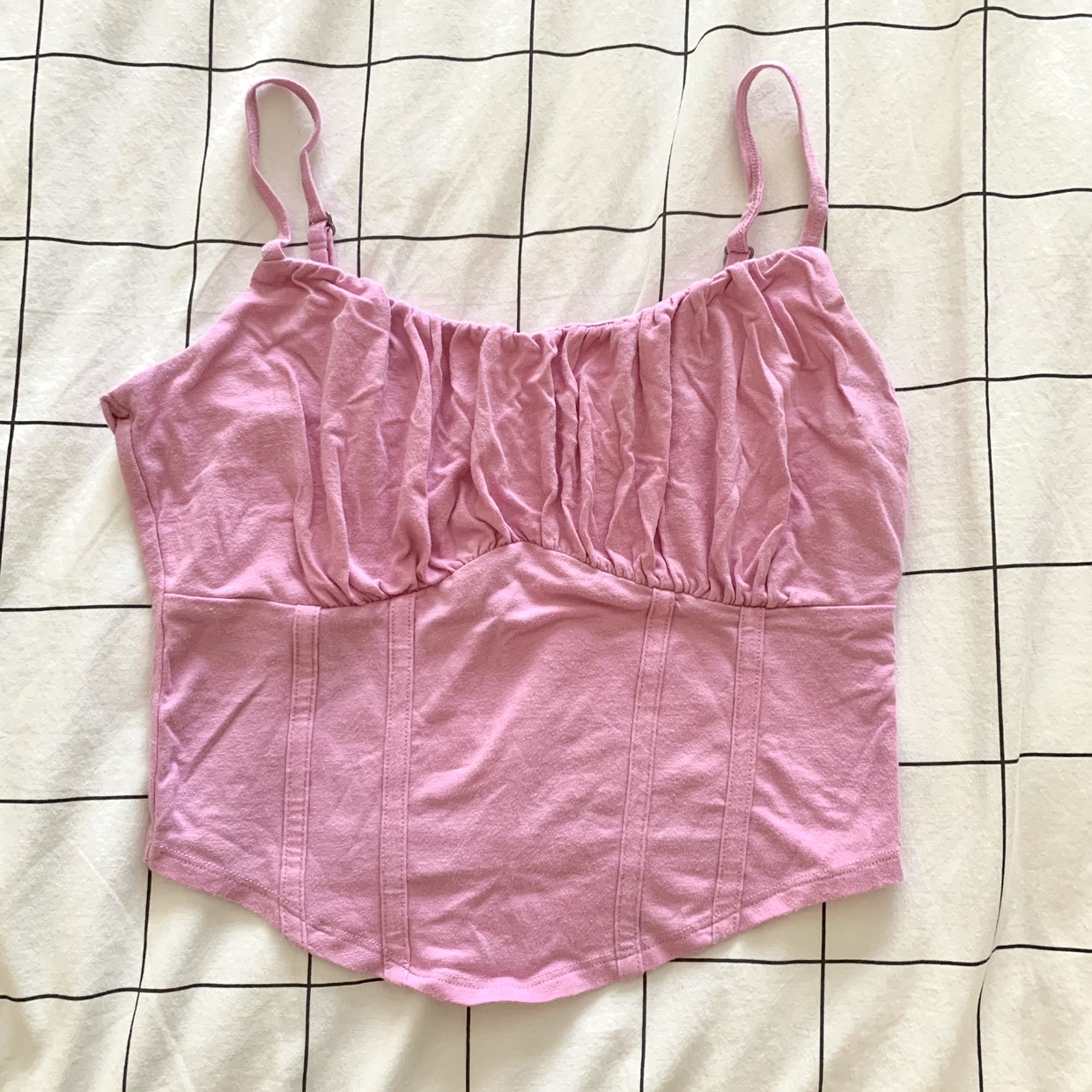 Hollister Pink Ruched Tank Top