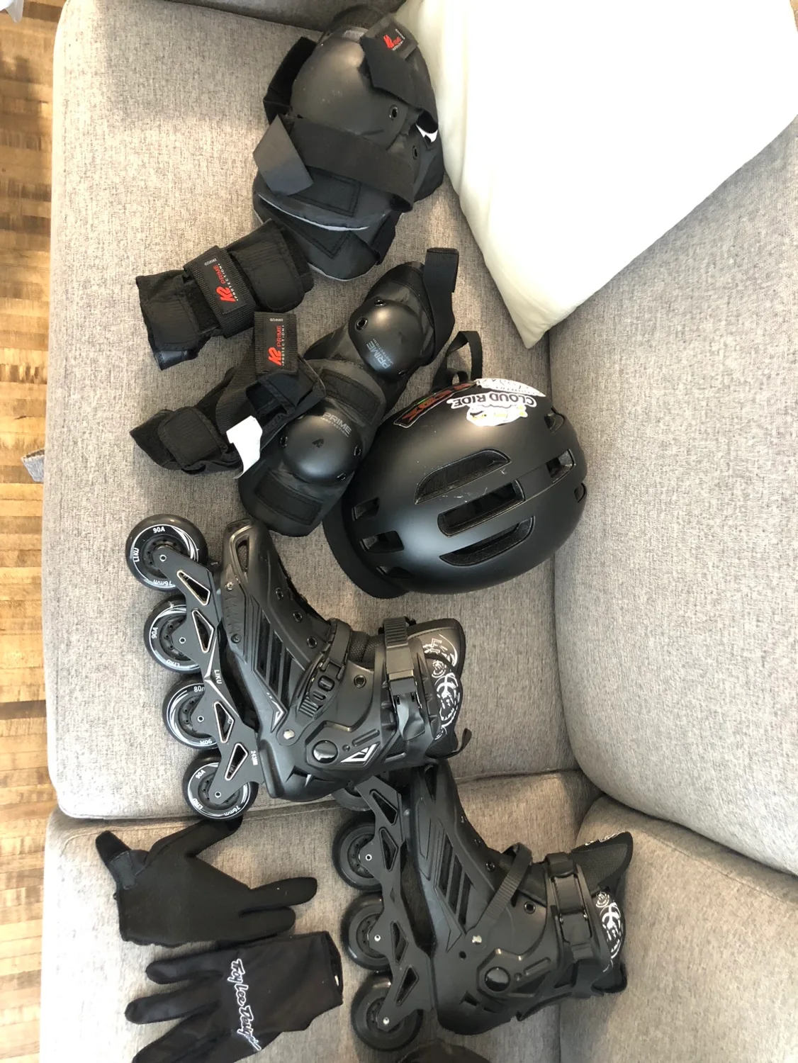 Rollerblades and protection for sale. Price negotiable thumbnail