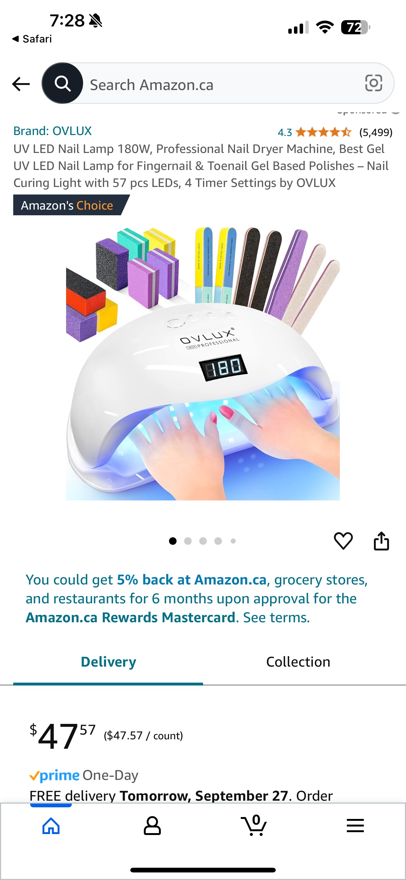 OVLUX 180W UV LED Nail Lamp
