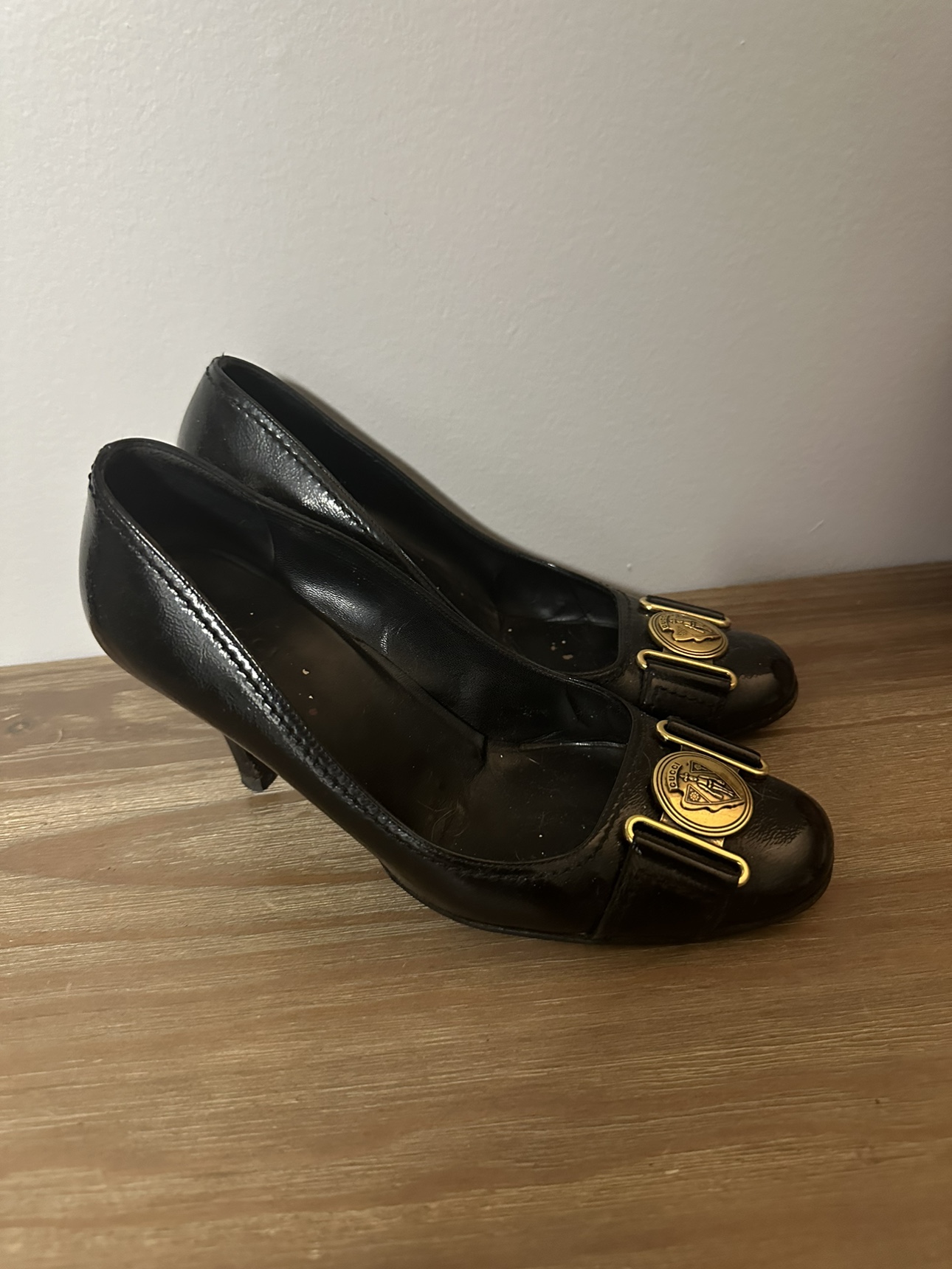 Gucci Black Leather Heels