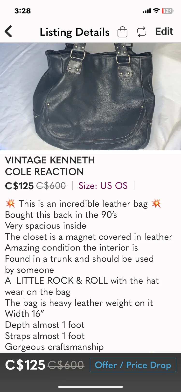 Vintage Kenneth Cole Leather image indicator(10)