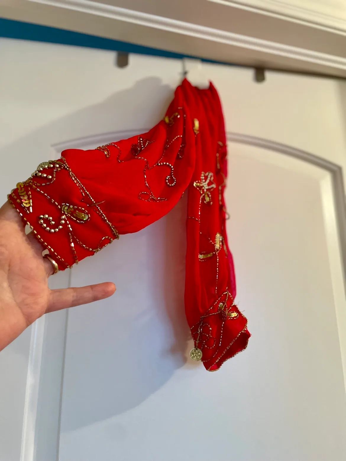 5 peace’s Red colour Belly Dancing Costume image indicator(6)