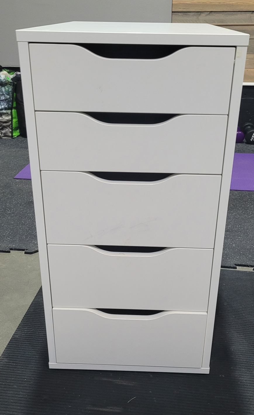 White 5 Drawer Side Table - photo 2