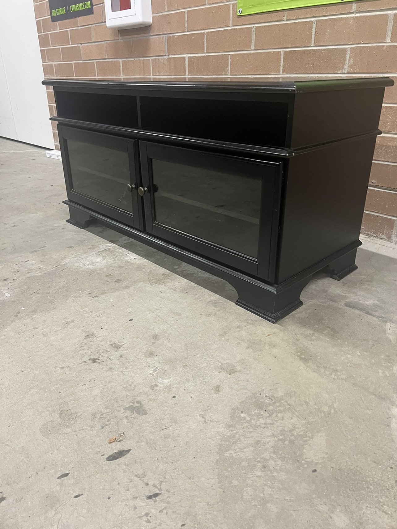 Black TV Stand w/storage - photo 4