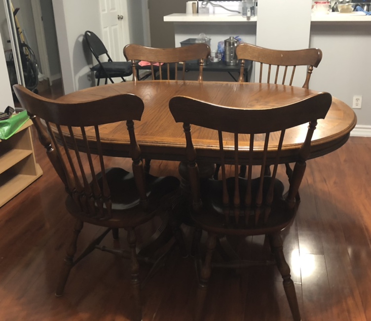 Wooden Dining Table and Chairs