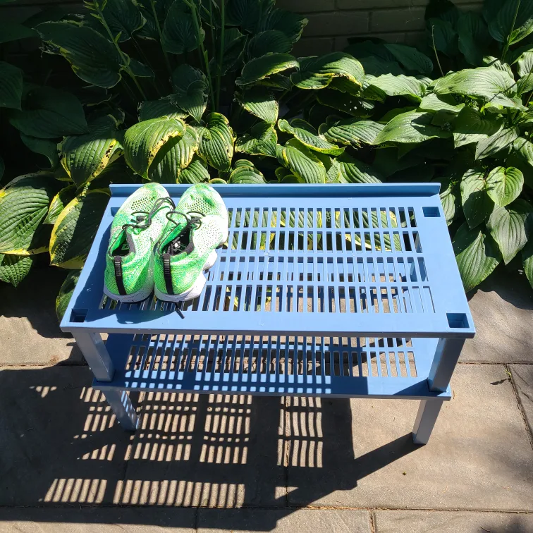 2 Tier Blue Shoe Rack $5! image indicator(2)
