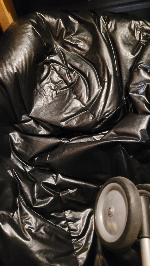 Black beanbag chair