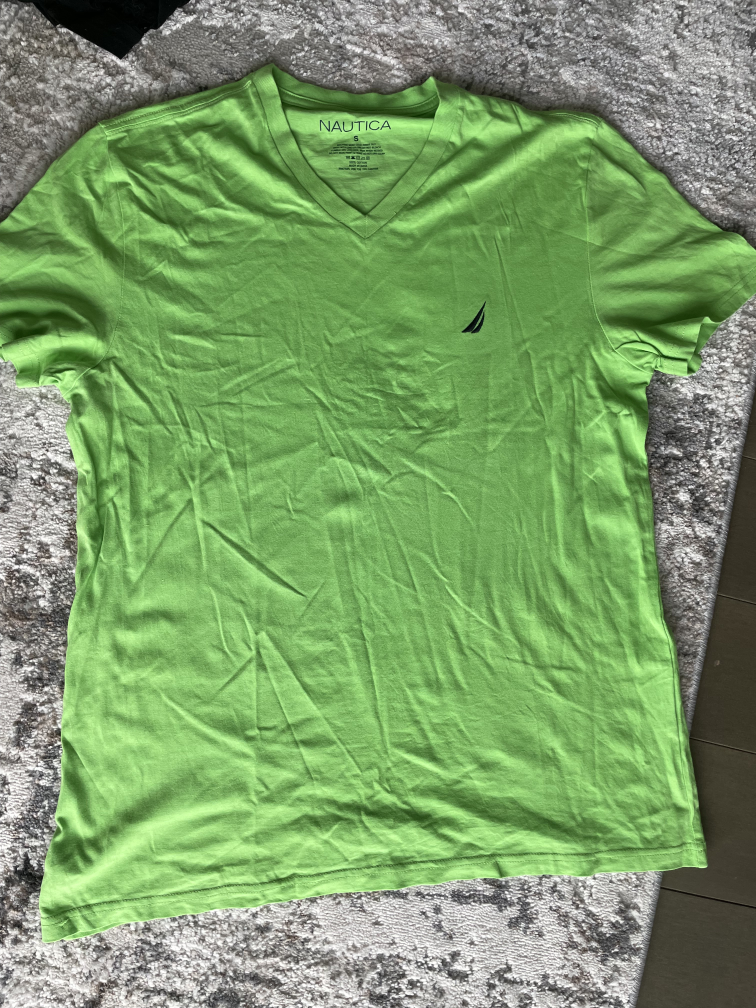 Nautica Green V-Neck T-Shirt