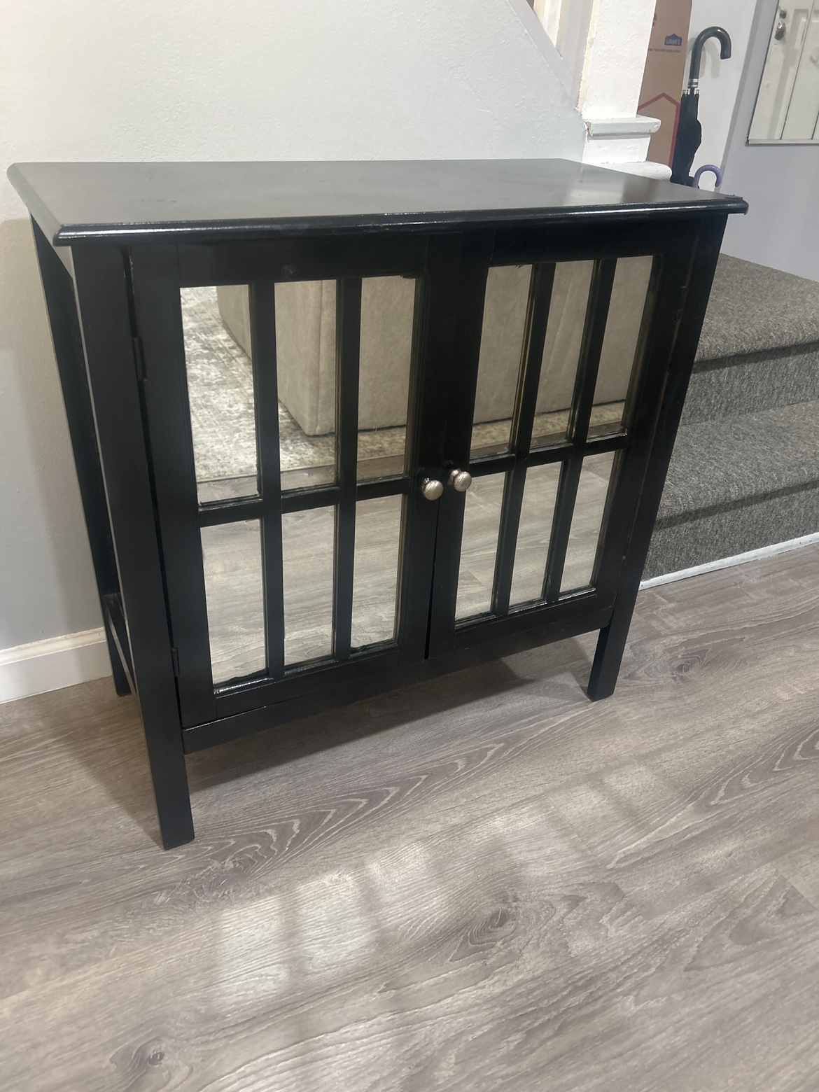 Black Mirrored Cabinet