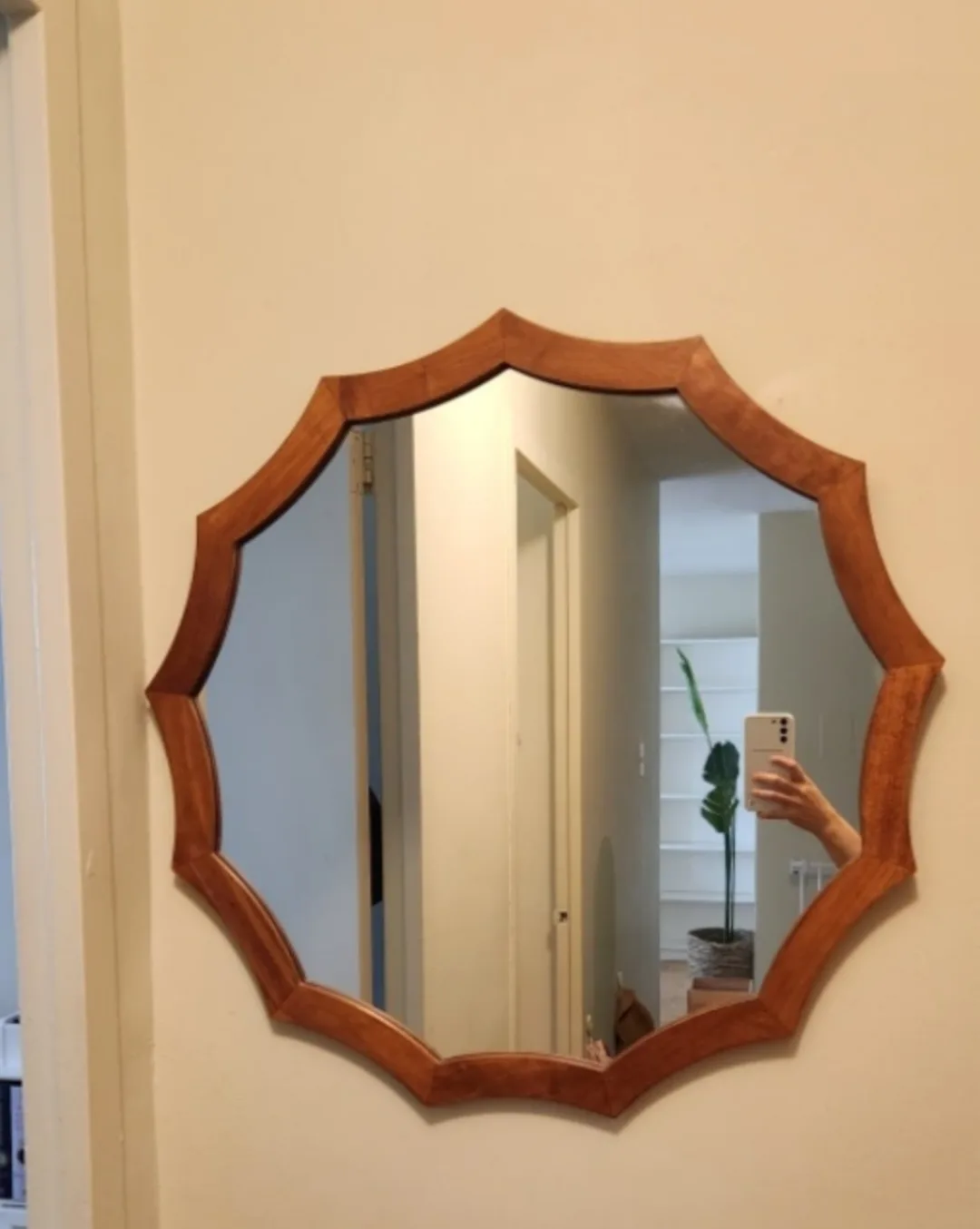 Wall Mirror with wooden frame thumbnail