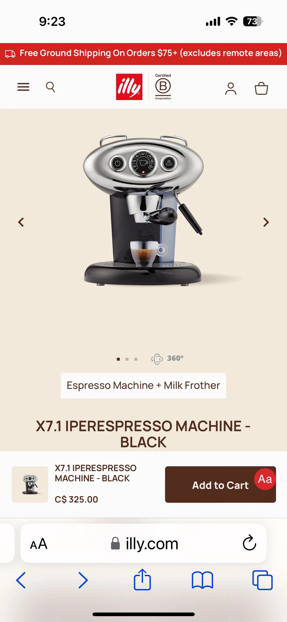 Illy X7.1 Iperespresso Machine - Black image indicator(3)