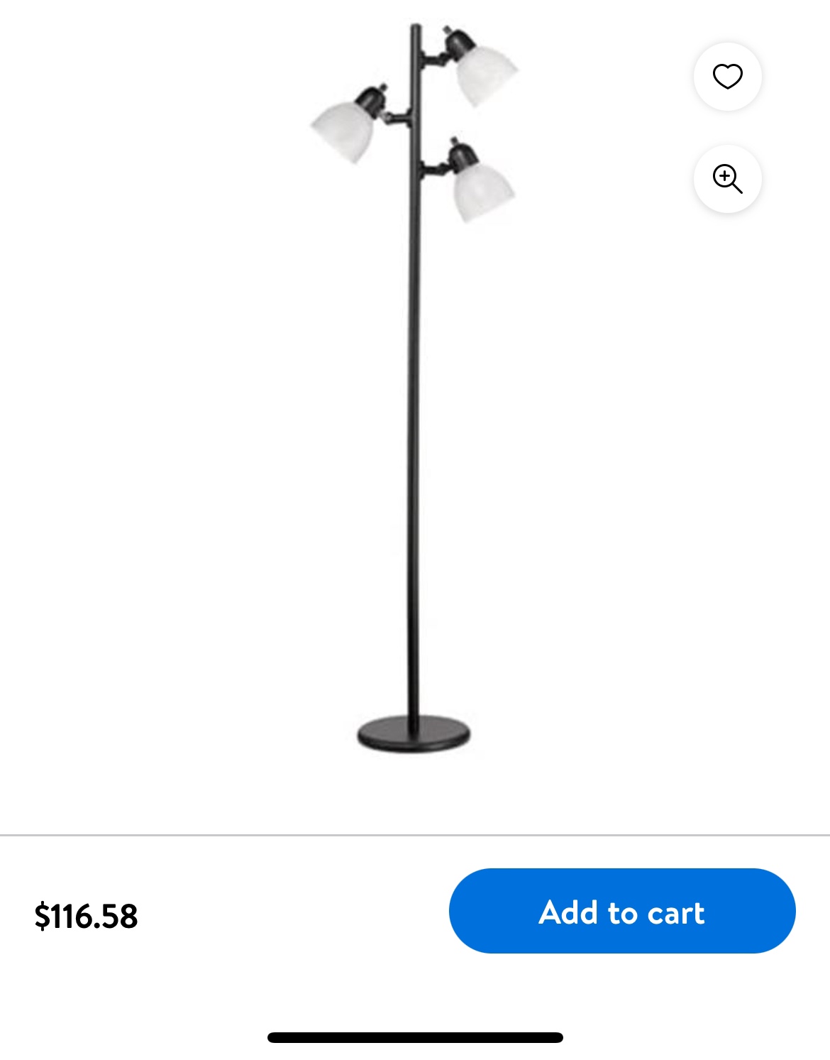 Black Three-Light Floor Lamp with LED Bulbs - photo 4