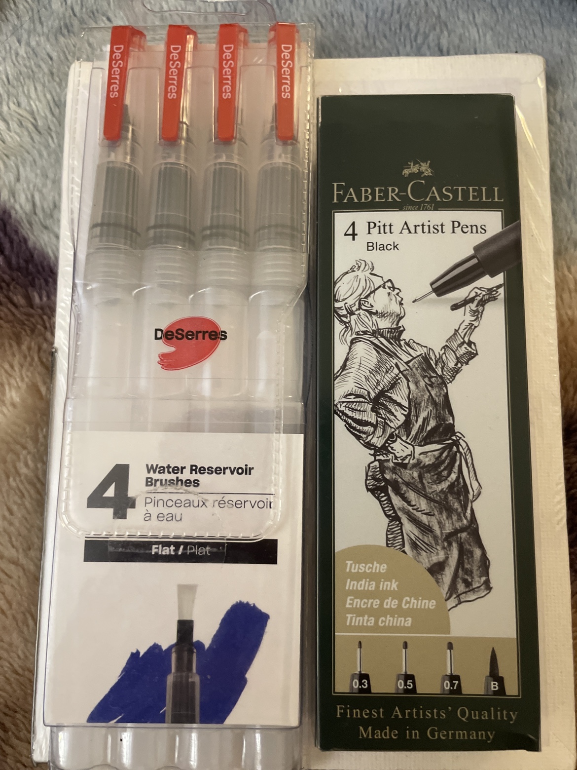 Water Reservoir Brushes and Artist Pens #freecycle