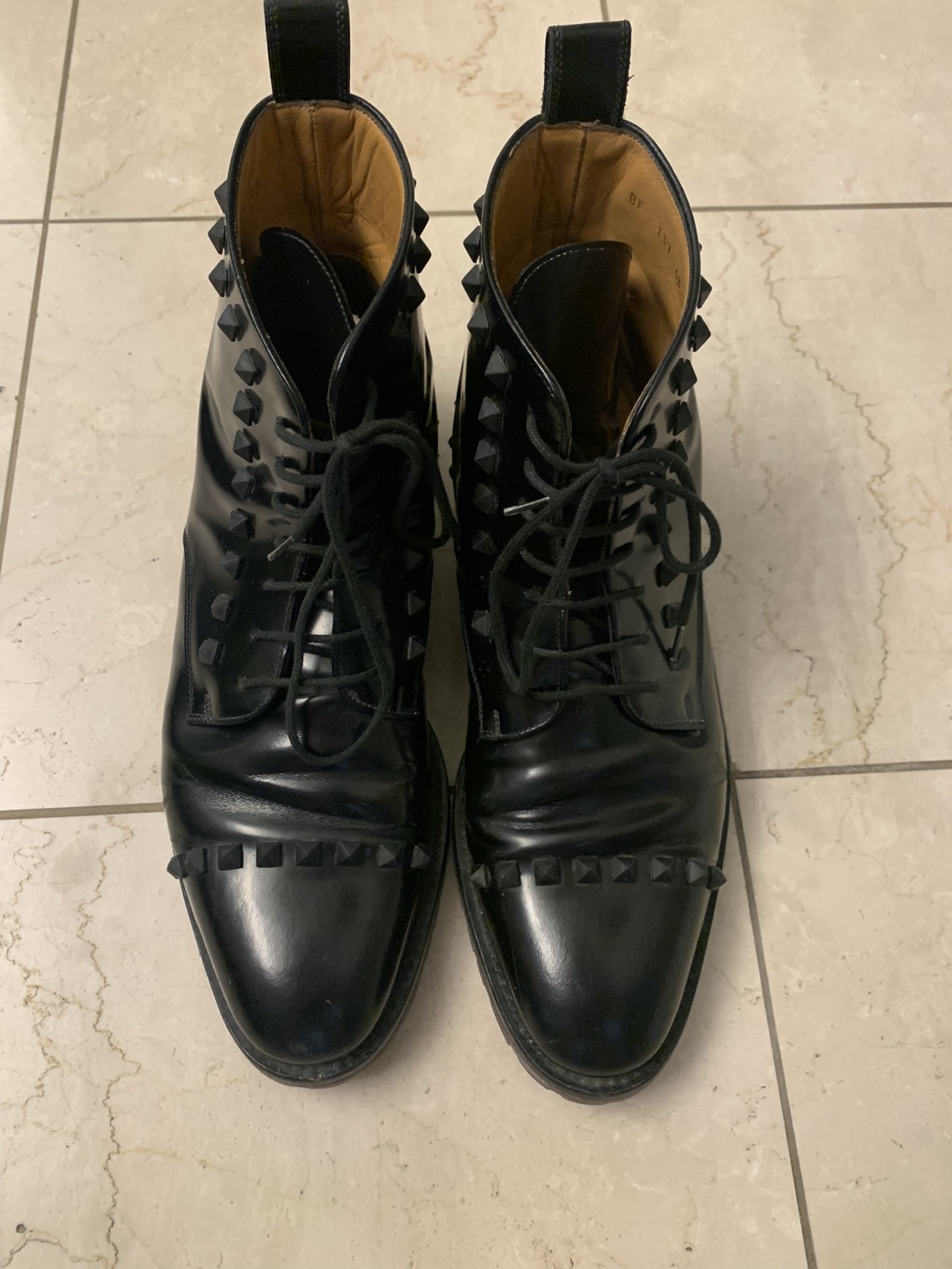 Valentino Men’s Black Rockstud Combat Boots. Size 43 EU. - photo 2