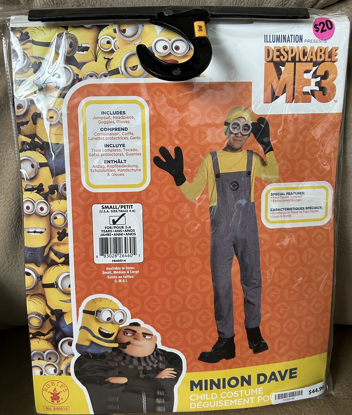 Child’s Minion Halloween Costume