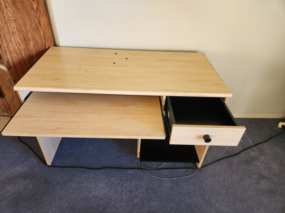 Computer Desk with Keyboard Tray and Drawer - photo 3