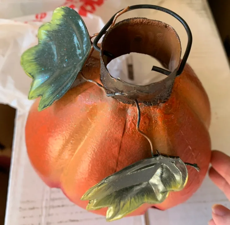 Metal Halloween Jack-o-lantern 🎃 Decor - with candle/ tea light image indicator(4)