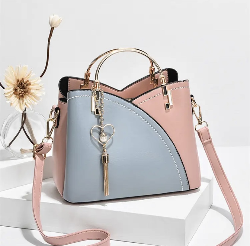 Designer Handbag (blue/light pink)