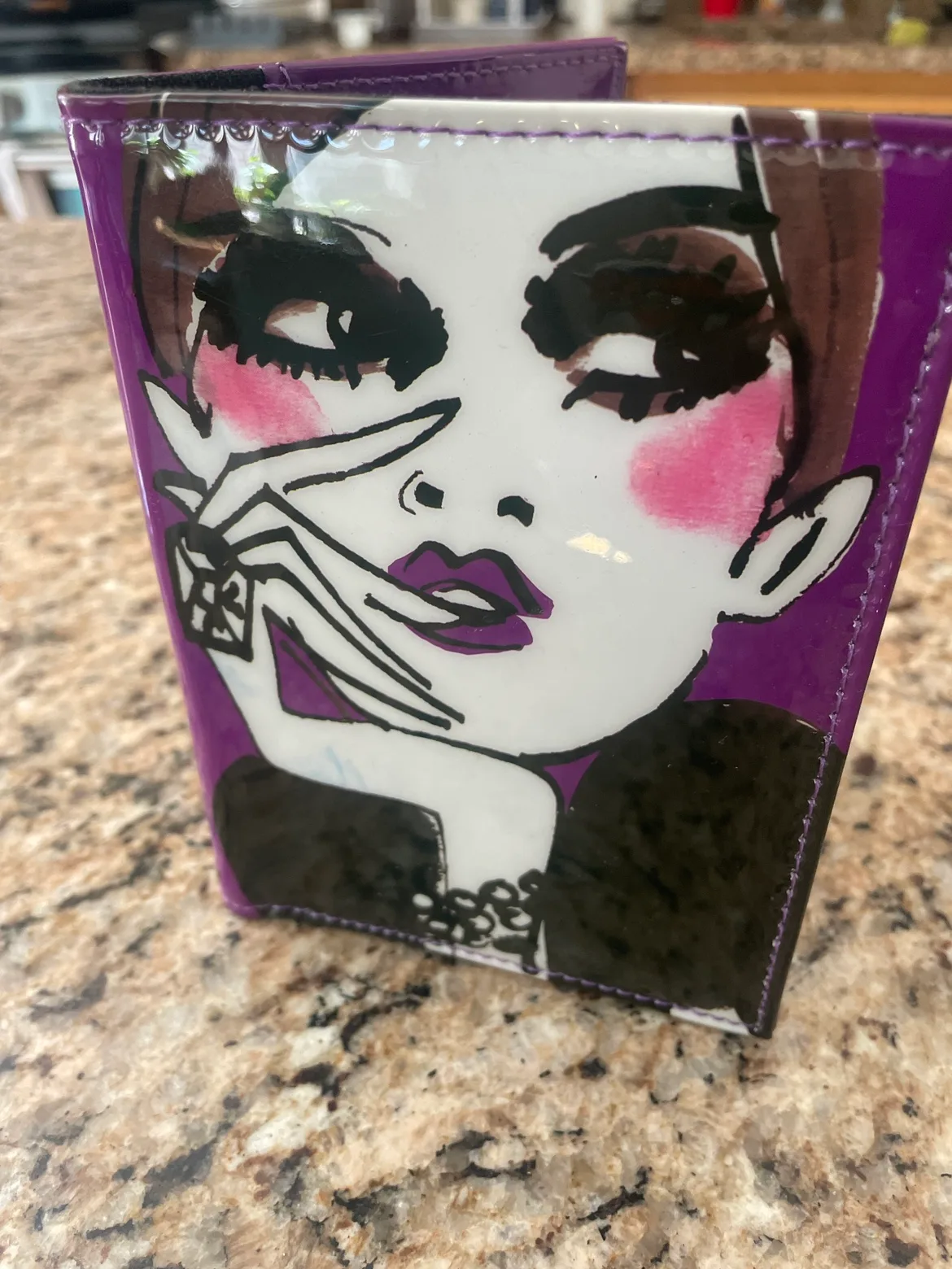 Purple Patent Leather Passport Holder thumbnail