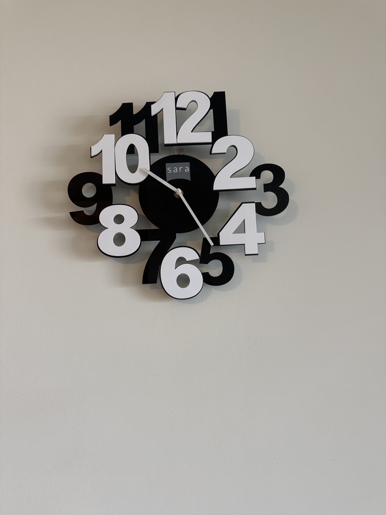 Black and White Modern Clock - photo 2