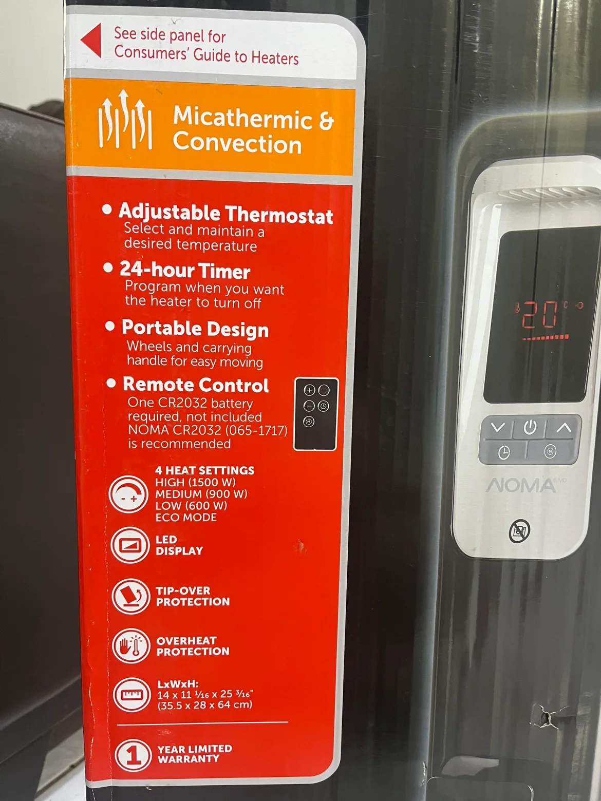 Noma Digital Oil-Filled Heater image indicator(5)