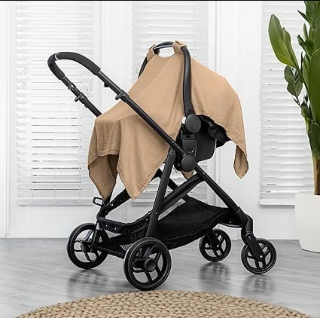 Muslin Cotton Baby Car Seat Cover image indicator(2)