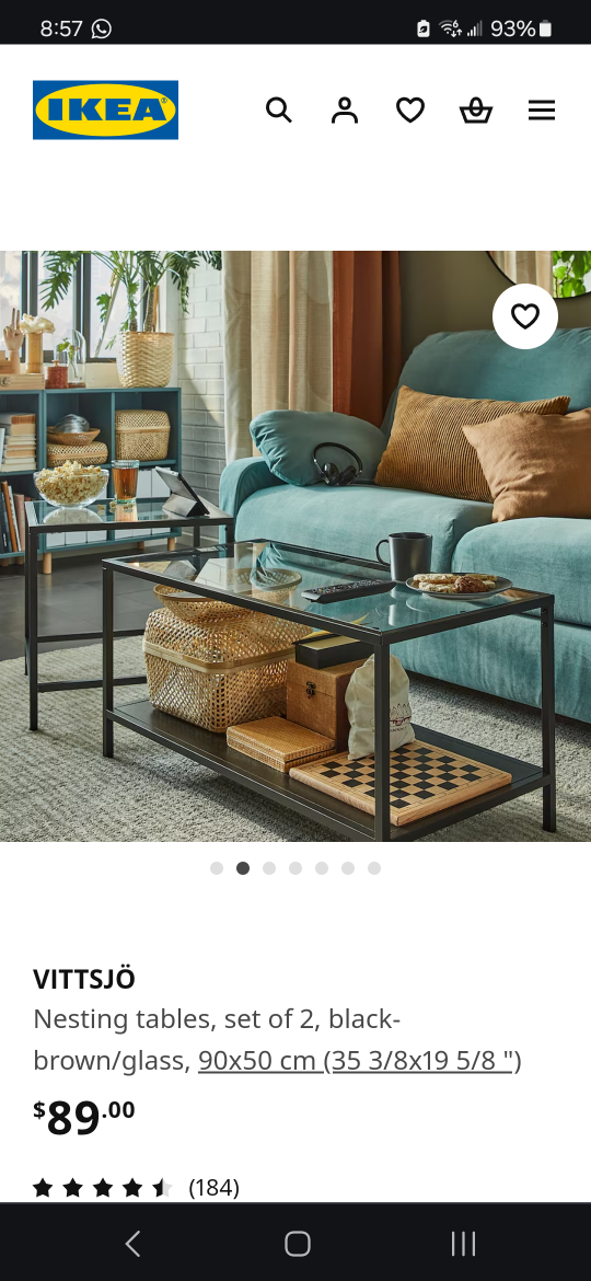 IKEA VITTSJÖ Coffee Table