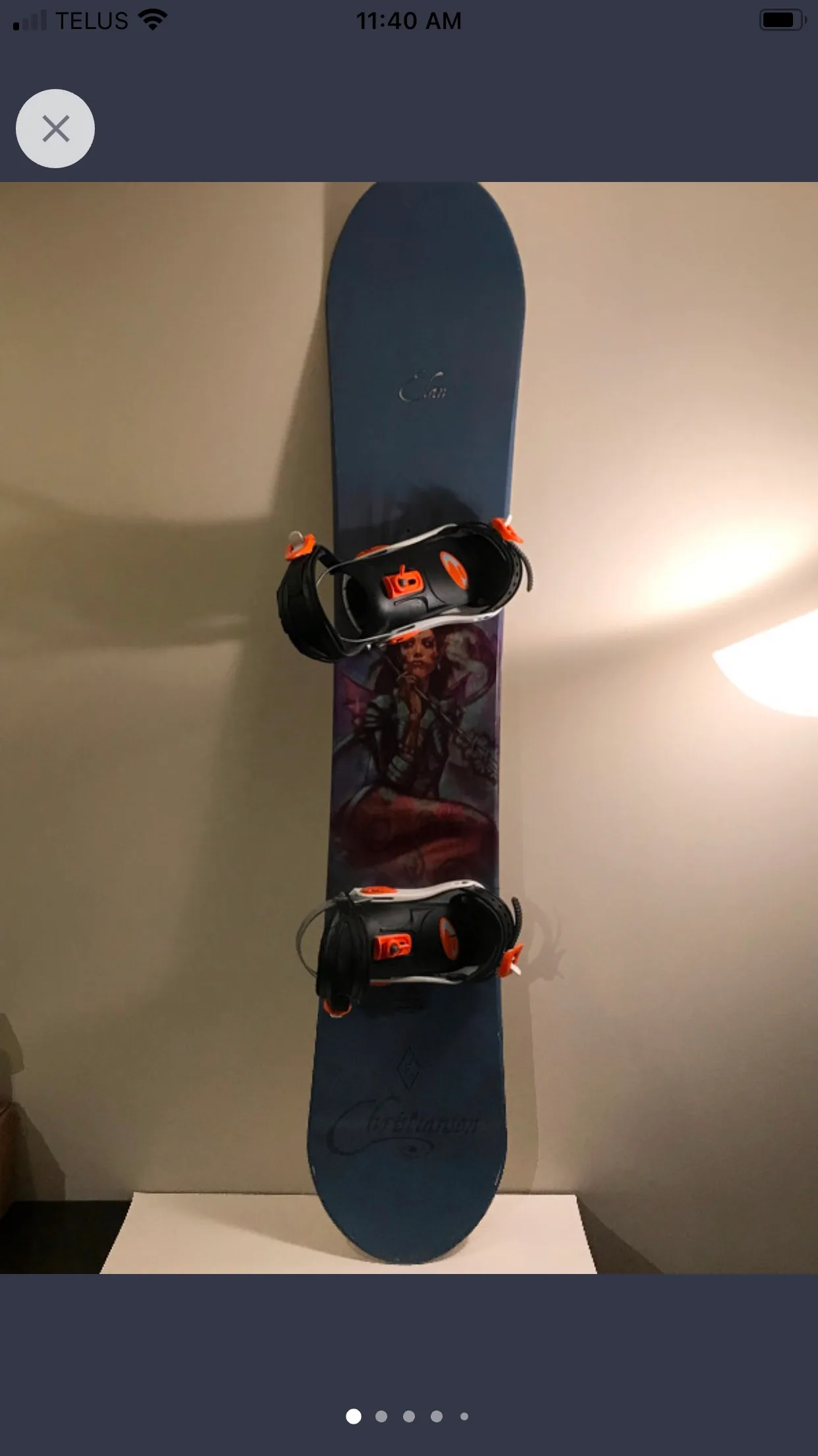 Mens  Snowboard with Bindings. Good condition thumbnail