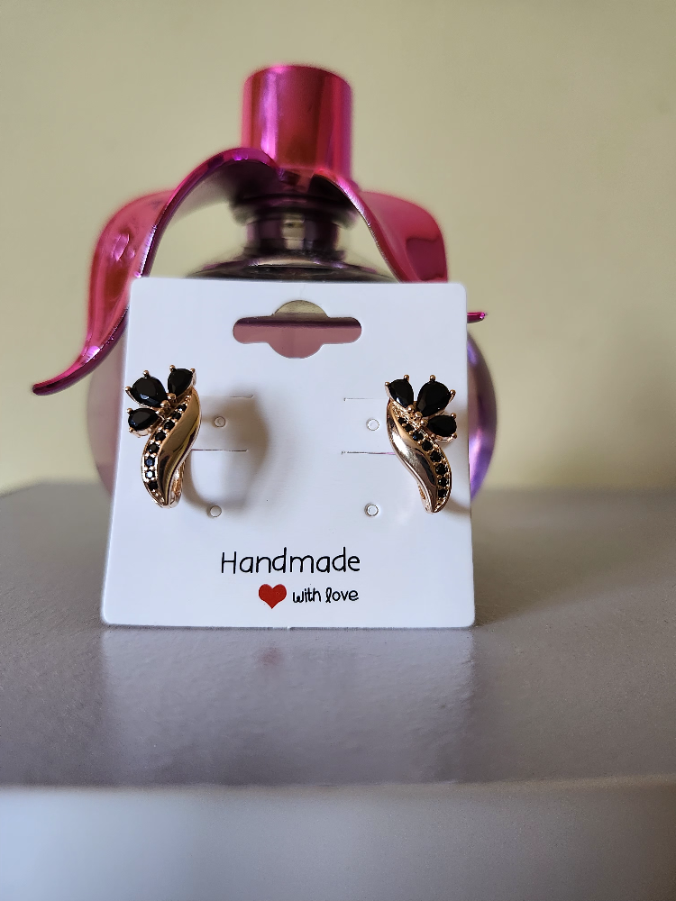 14K Black 585RG Gold Earrings - photo 2