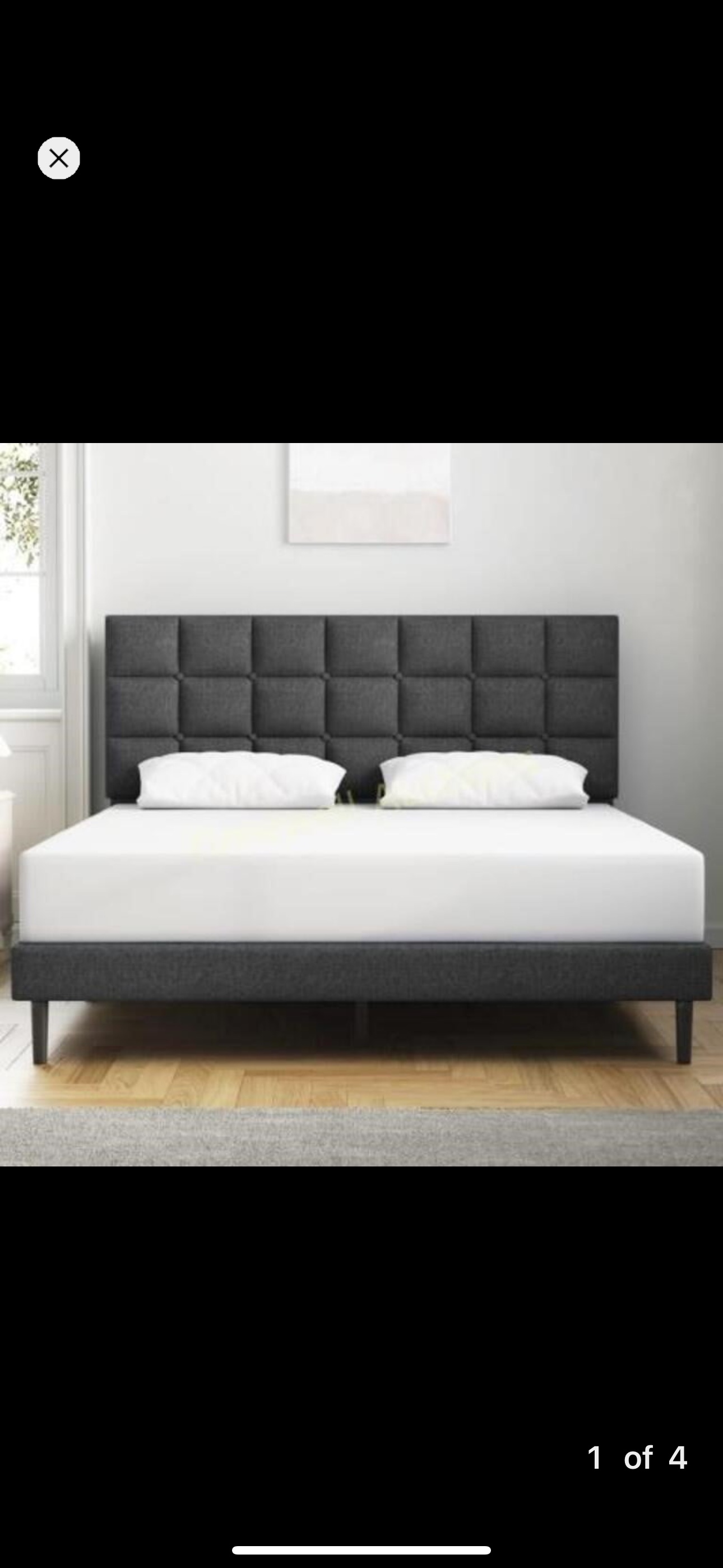 Twin Sized Upholstered Bed Frame - photo 2