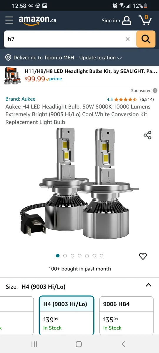 H4 LED Headlight Bulbs thumbnail