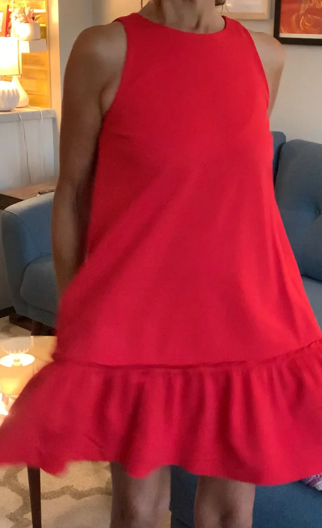 Banana Republic Red Shift Dress w/ Pockets image indicator(9)