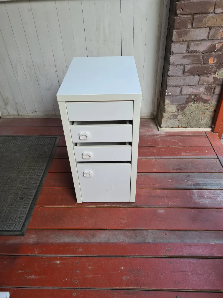 White 4 Drawers Storage Unit thumbnail
