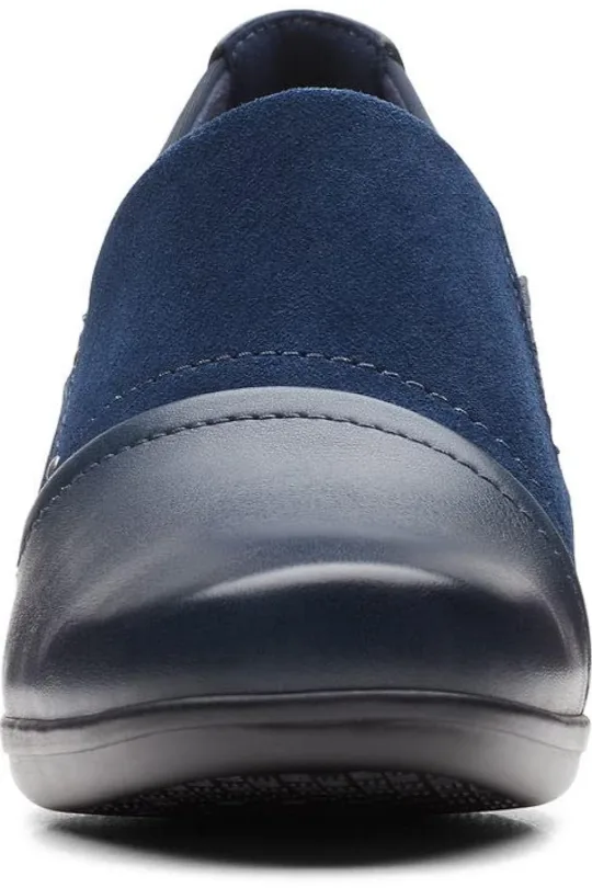Clarks Women's Emily Step Pump Navy Leather image indicator(7)