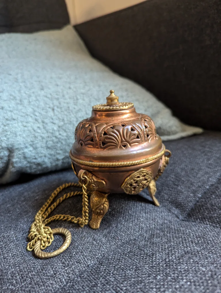 copper insence holder or decor thumbnail