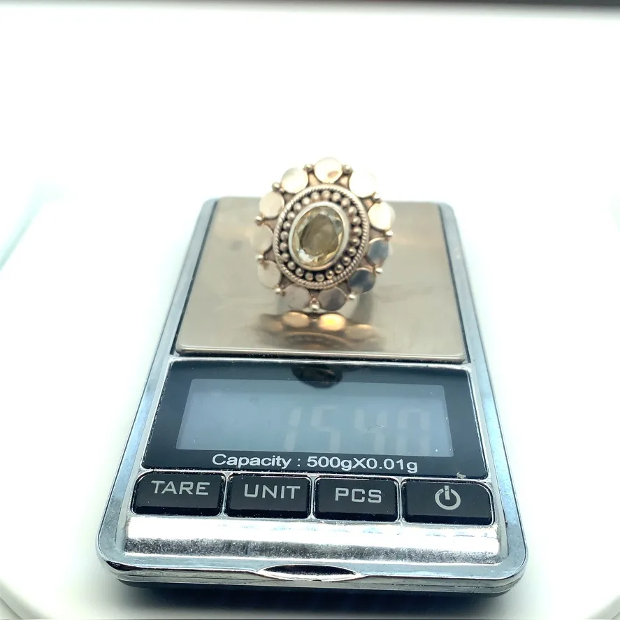 Smoky Quartz Sterling silver cocktail ring image indicator(4)