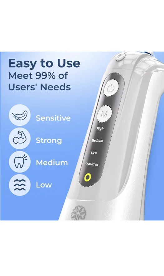 New Water Flosser Cordless Pick for Teeth, 4 Modes image indicator(4)