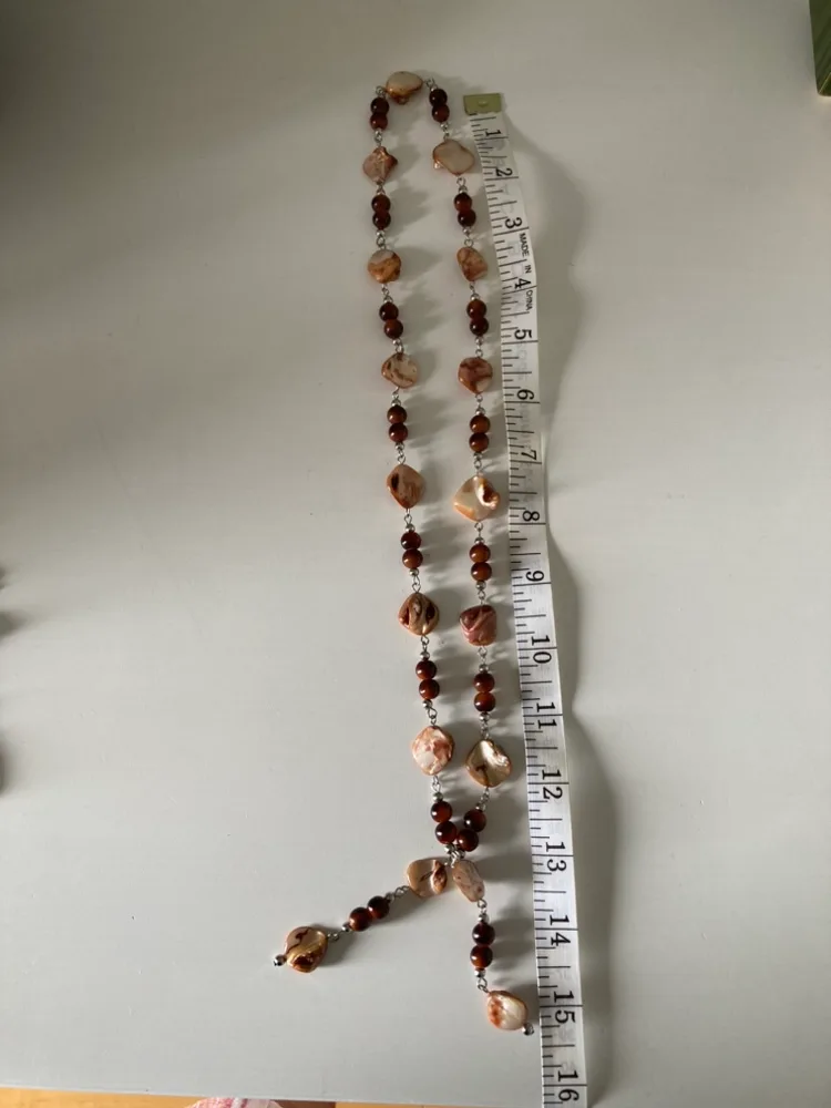 Brown and White Shell Necklace. #freecycle thumbnail